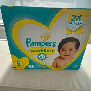 Pampers Swaddlers Diapers Size 5, new unopened